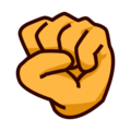 raised fist on platform EmojiDex