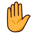 raised hand on platform EmojiDex
