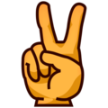 victory hand on platform EmojiDex