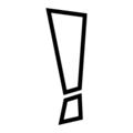 white exclamation mark on platform EmojiDex