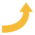 right arrow curving up on platform EmojiDex