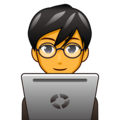 man technologist on platform EmojiDex
