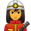 man firefighter on platform EmojiDex
