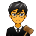 man judge on platform EmojiDex