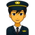 man pilot on platform EmojiDex