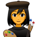 woman artist on platform EmojiDex
