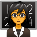 woman teacher on platform EmojiDex