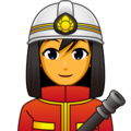 woman firefighter on platform EmojiDex