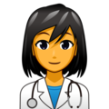 woman health worker on platform EmojiDex
