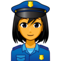 woman police officer on platform EmojiDex