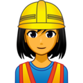 woman construction worker on platform EmojiDex
