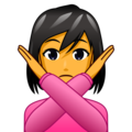 woman gesturing NO on platform EmojiDex