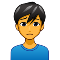 man frowning on platform EmojiDex