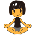 woman in lotus position on platform EmojiDex