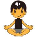 man in lotus position on platform EmojiDex