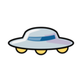 flying saucer on platform EmojiDex