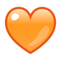 orange heart on platform EmojiDex