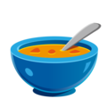 bowl with spoon on platform EmojiDex