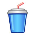 cup with straw on platform EmojiDex