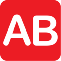 AB button (blood type) on platform EmojiOne