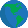 globe showing Americas on platform EmojiOne