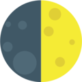 first quarter moon on platform EmojiOne