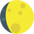 waxing gibbous moon on platform EmojiOne