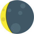 waning crescent moon on platform EmojiOne