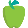 green apple on platform EmojiOne