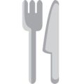 fork and knife on platform EmojiOne
