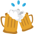 clinking beer mugs on platform EmojiOne