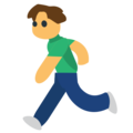 person running on platform EmojiOne