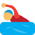 person swimming on platform EmojiOne