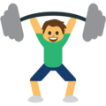 person lifting weights on platform EmojiOne