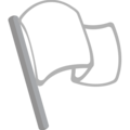 white flag on platform EmojiOne