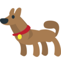 dog on platform EmojiOne
