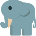 elephant on platform EmojiOne