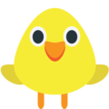 front-facing baby chick on platform EmojiOne