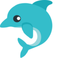 dolphin on platform EmojiOne