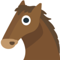 horse face on platform EmojiOne
