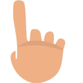 backhand index pointing up on platform EmojiOne