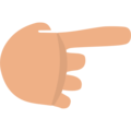 backhand index pointing right on platform EmojiOne