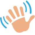 waving hand on platform EmojiOne