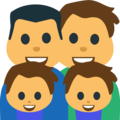 family: man, man, boy, boy on platform EmojiOne