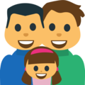 family: man, man, girl on platform EmojiOne