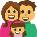 family: man, woman, girl on platform EmojiOne