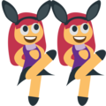 people with bunny ears on platform EmojiOne