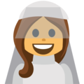 person with veil on platform EmojiOne