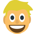 person: blond hair on platform EmojiOne