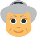 old woman on platform EmojiOne
